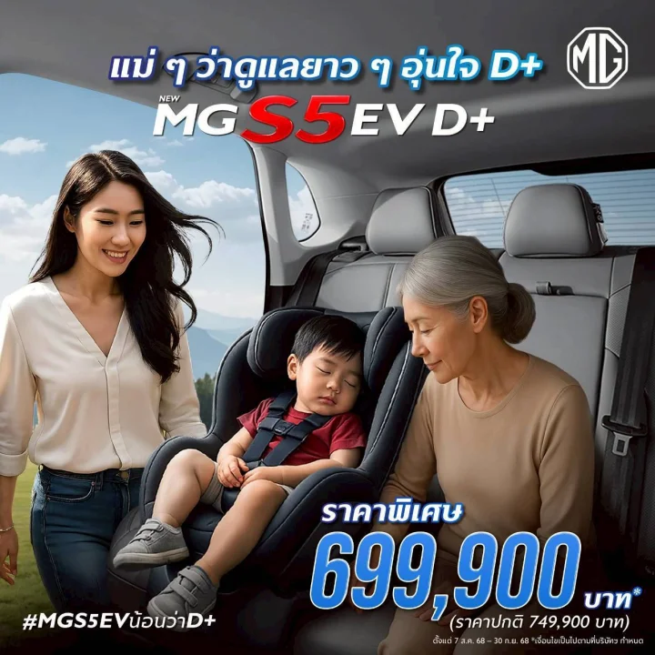 ครบ คุ้ม เข้าถึงง่าย MG S5 EV D+ ราคาพิเศษ 699,000 บาท