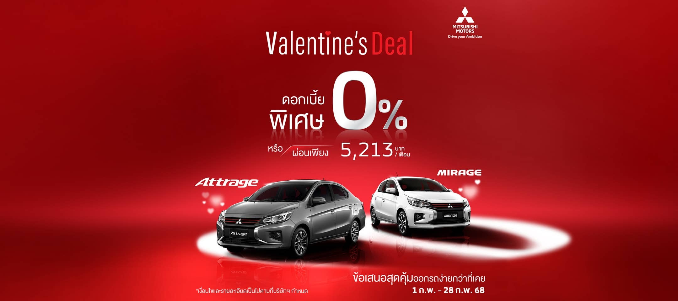 โปรโมชั่น Mitsubishi Mirage ก.พ. 68