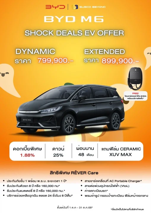 โปรโมชัน BYD M6