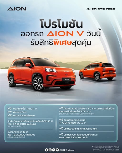 โปรโมชั่น Aion V ก.พ. 68