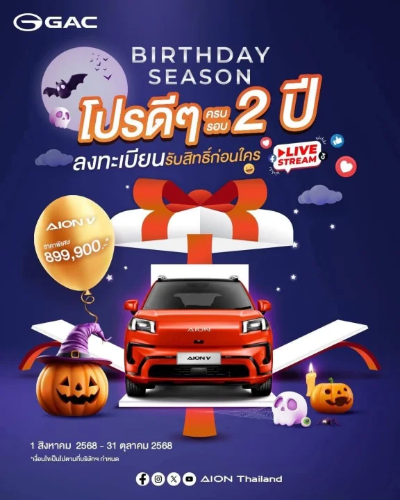 🔥 ราคาลดแรงแบบนี้ ไม่ซื้อไม่ได้แล้ว AION V 602 Luxury ลดแรงสุด ๆ 🚗 เหลือเพียง 👉 899,900.- เท่านั้น!