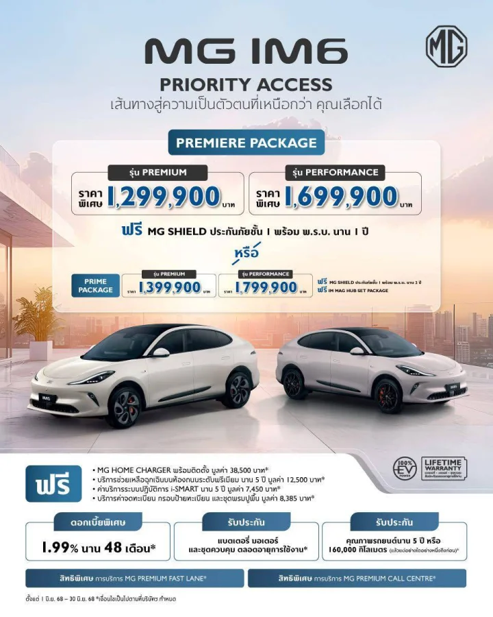 MG IM6 Priority Access เส้นทางสู่ความเป็นตัวตนที่เหนือกว่า คุณเลือกได้