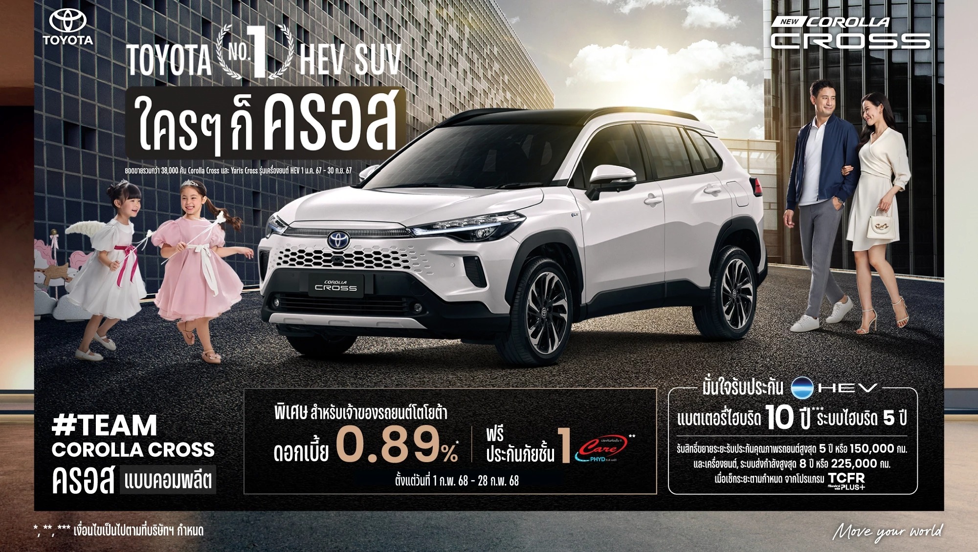 ข้อเสนอสุดพิเศษสำหรับ New Corolla Cross เดือน ก.พ. 68